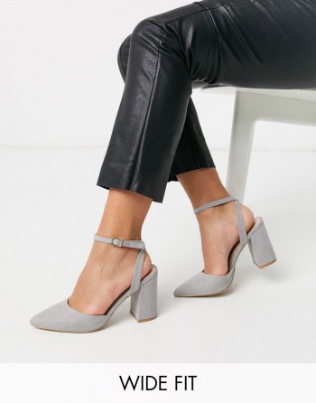 RAID Wide Fit Exclusive Neima Block Heeled Sive - Ženske Cipele | 52709EPKZ